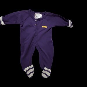 Two Feet Ahead Purple Newborn Bodysuit - Solid Collegiate Color NB